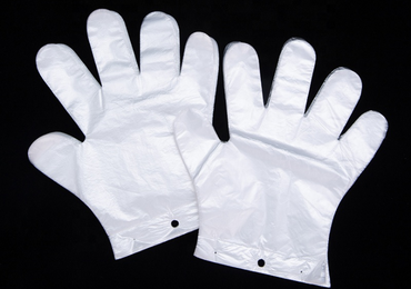 PE Gloves with hang hole