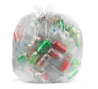 clear garbage bags