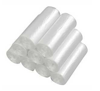 clear plastic garbage bags